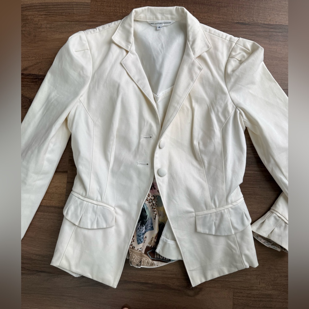 Diane Von Furstenberg Cream Blazer